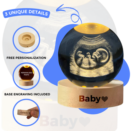 Crystal Sphere with Personalized Photo & Base