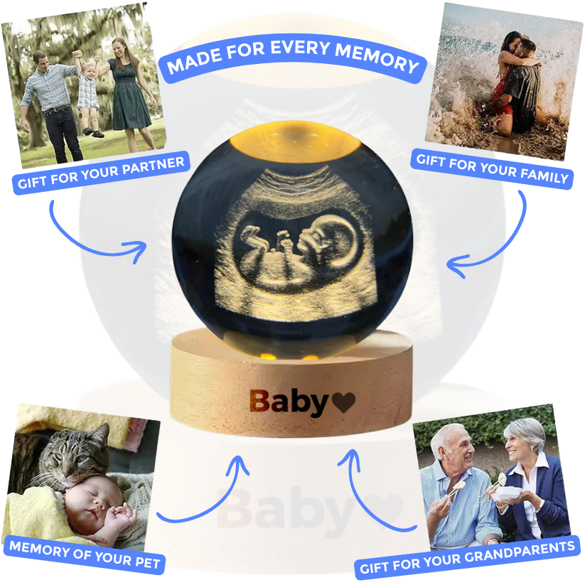 Crystal Sphere with Personalized Photo & Base