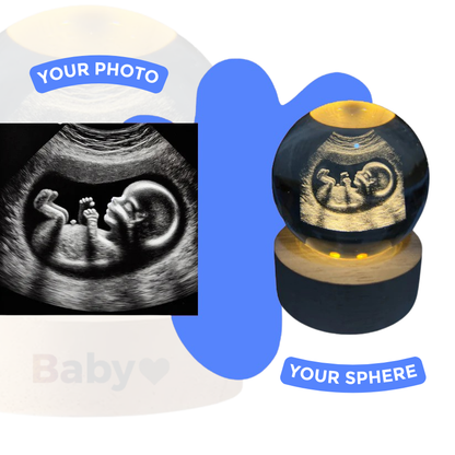 Crystal Sphere with Personalized Photo & Base